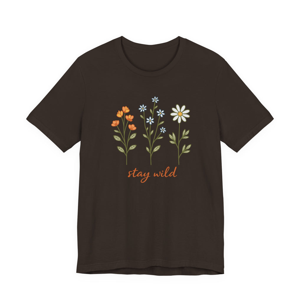 Wildflower Stems Stay Wild Tee | Floral graphic tee
