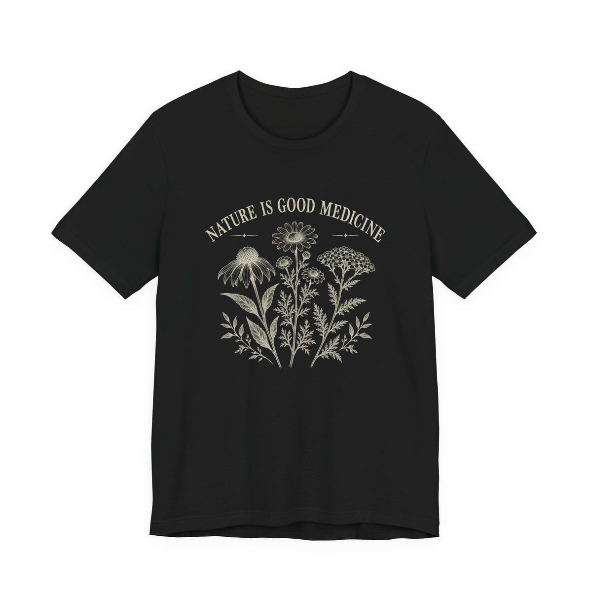 Nature Is Good Medicine T-Shirt | Botanical Healing Graphic Tee
