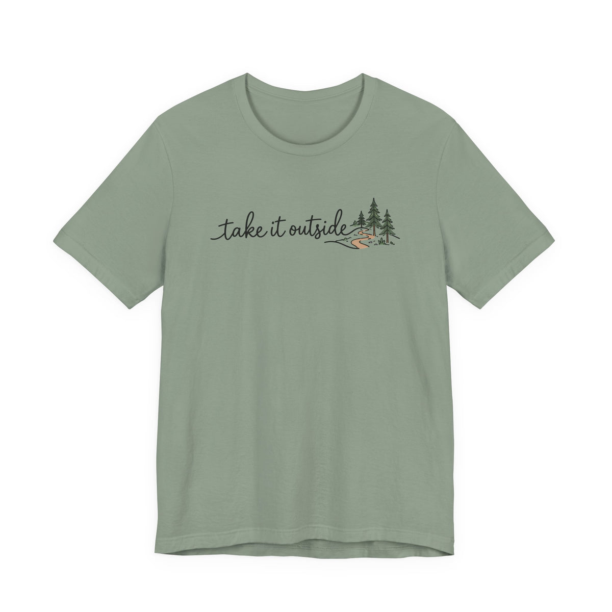 Take It Outside Tee | Line Art Illustration Tee
