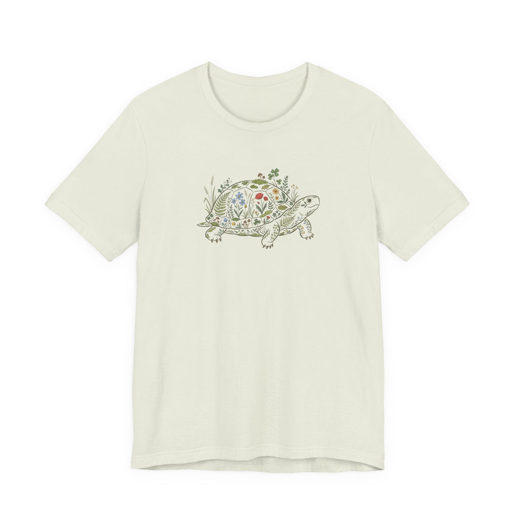 Floral Turtle Tee | Botanical Wildlife Graphic T-Shirt