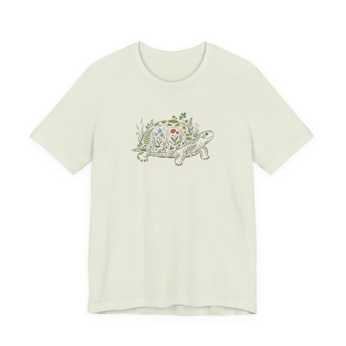 Floral Turtle Tee | Botanical Wildlife Graphic T-Shirt