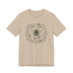 Botanical Bee Wildflower Tee | Vintage Naturalist Illustration Bumblebee T-Shirt