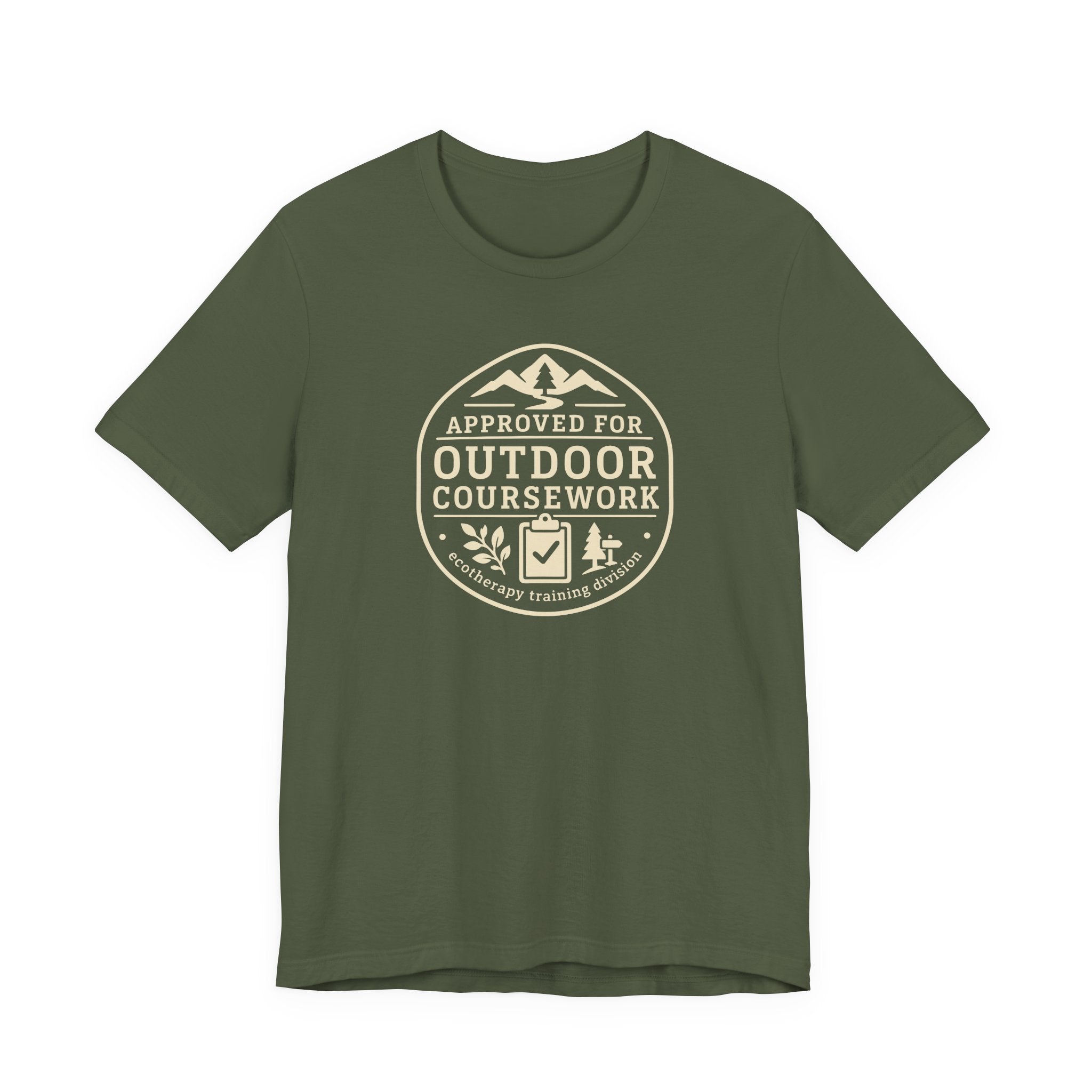 Approved for Outdoor Coursework T-Shirt | Hiking Badge Design