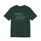 Off the Grid Definition Tee | Funny Dictionary Shirt