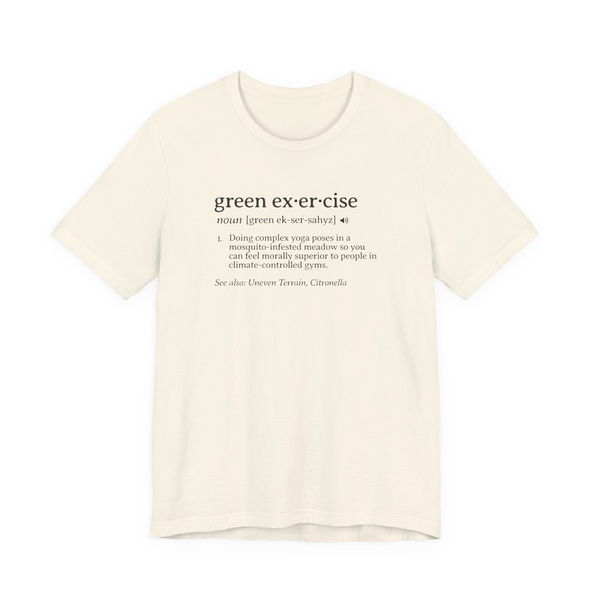 Green Exercise Definition Tee | Funny Dictionary Shirt