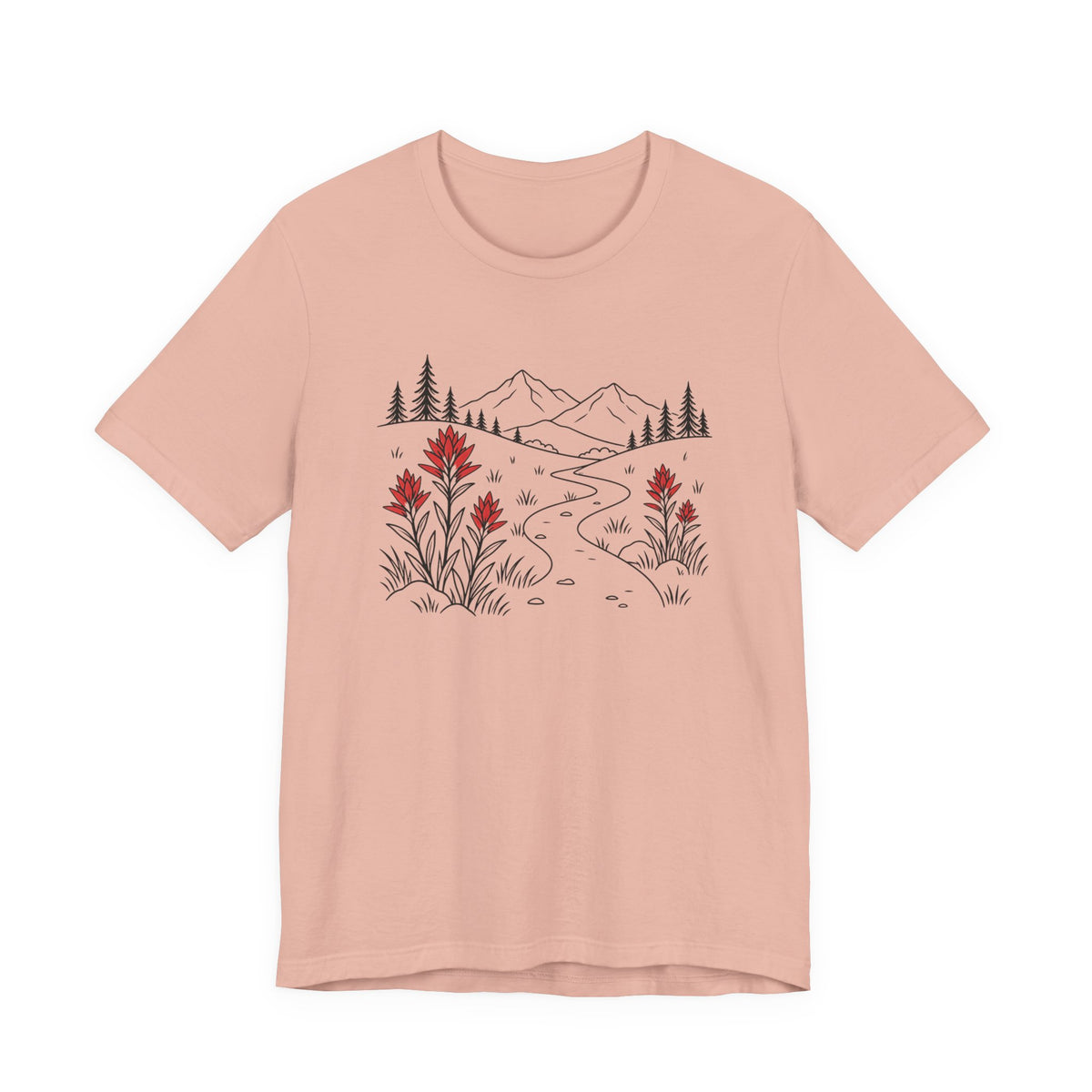 Scarlet Paintbrush Wildflowers T-Shirt | Mountain Meadow Tee