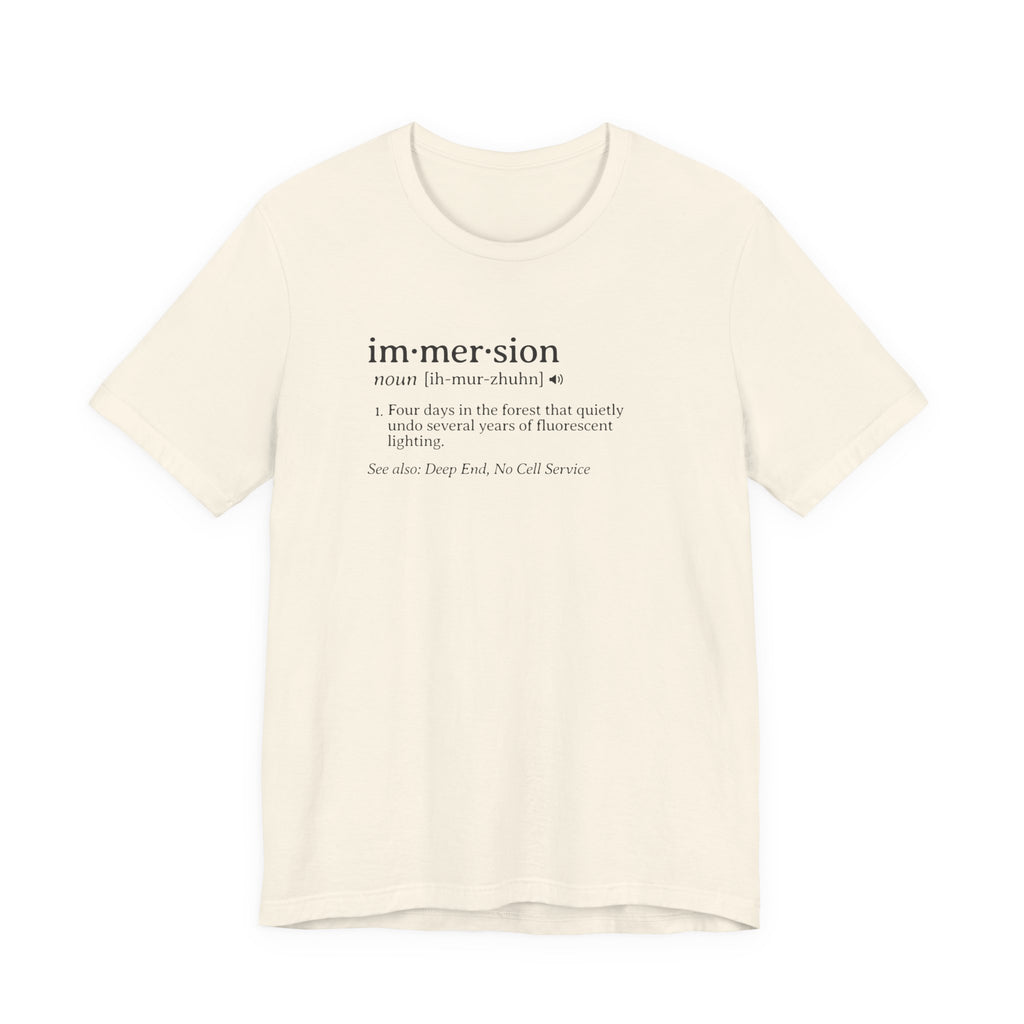Immersion Definition Tee | Funny Dictionary Shirt