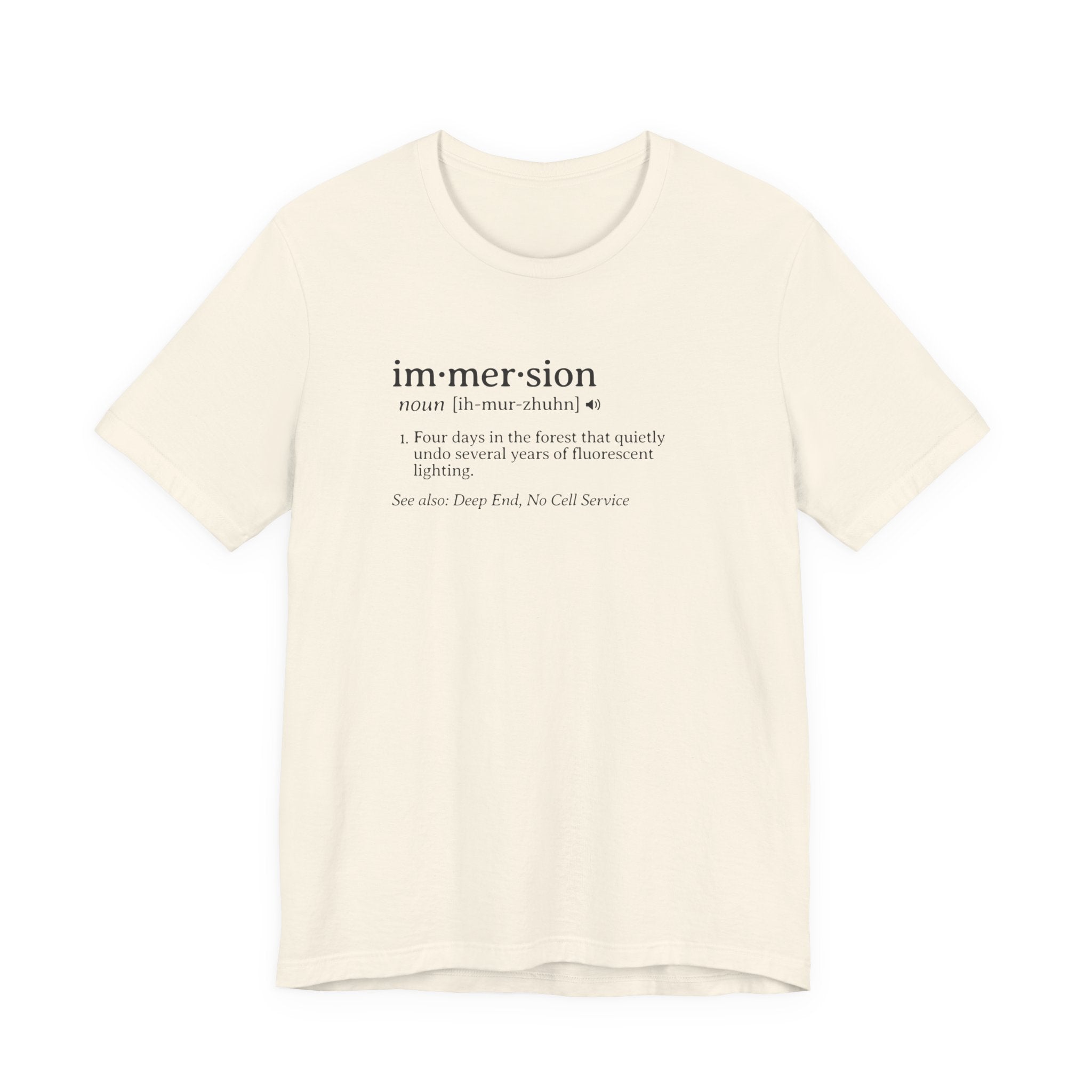 Immersion Definition Tee | Funny Dictionary Shirt