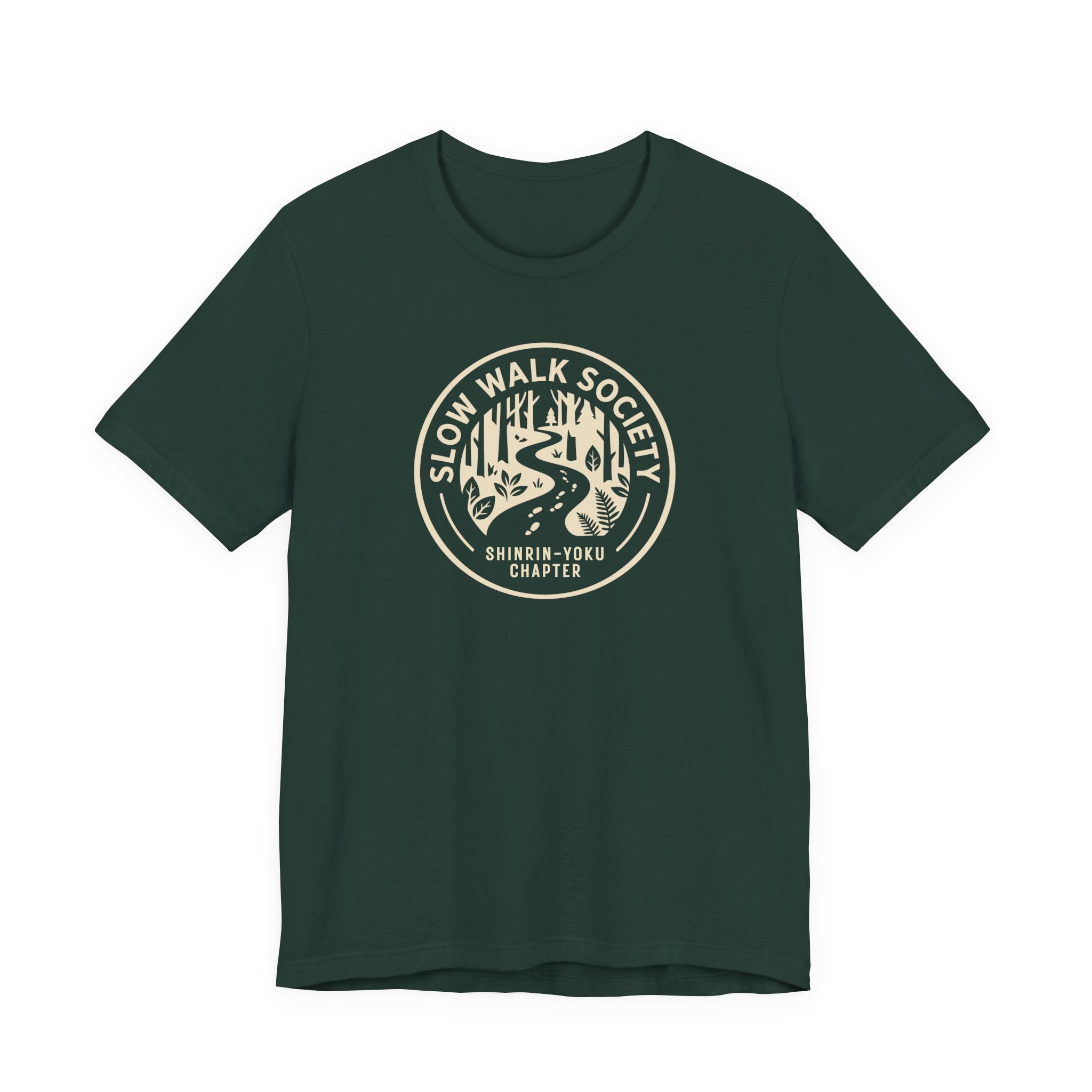 Slow Walk Society badge tee | Nature trail graphic T-Shirt