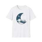 Crescent Moon Howling Wolf Graphic T-Shirt