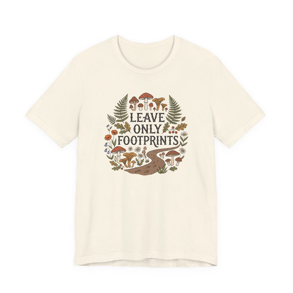 Leave Only Footprints Tee | Woodland Folk Art Shirt