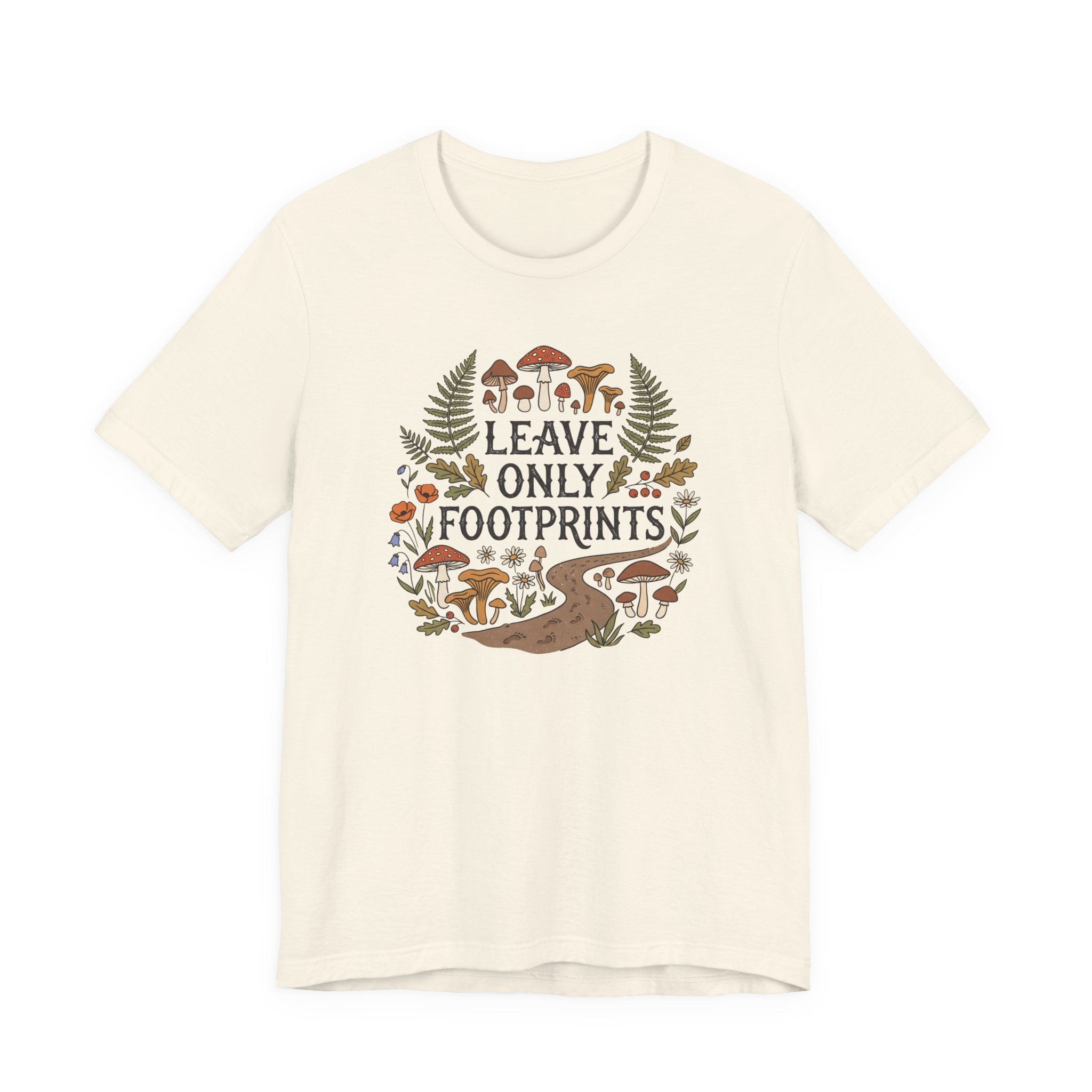 Leave Only Footprints Tee | Woodland Folk Art Shirt