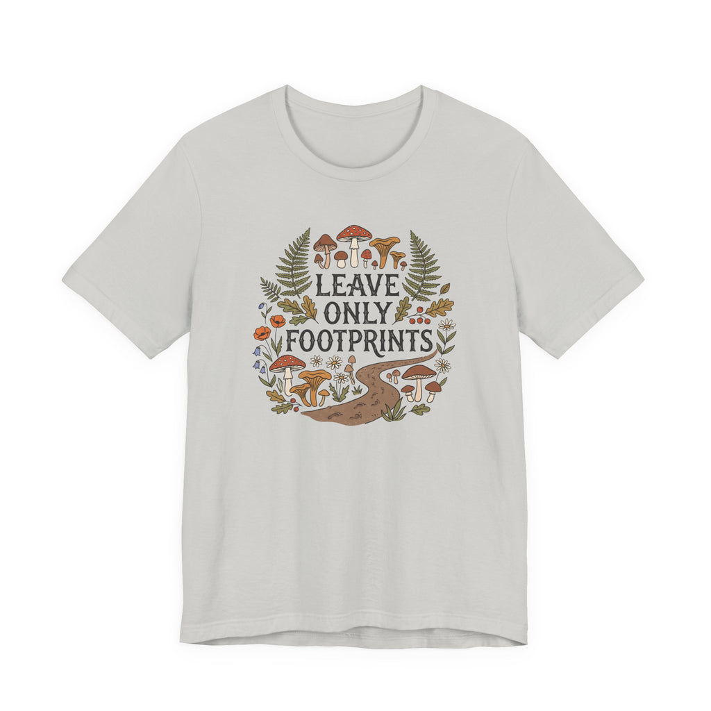 Leave Only Footprints Tee | Woodland Folk Art Shirt