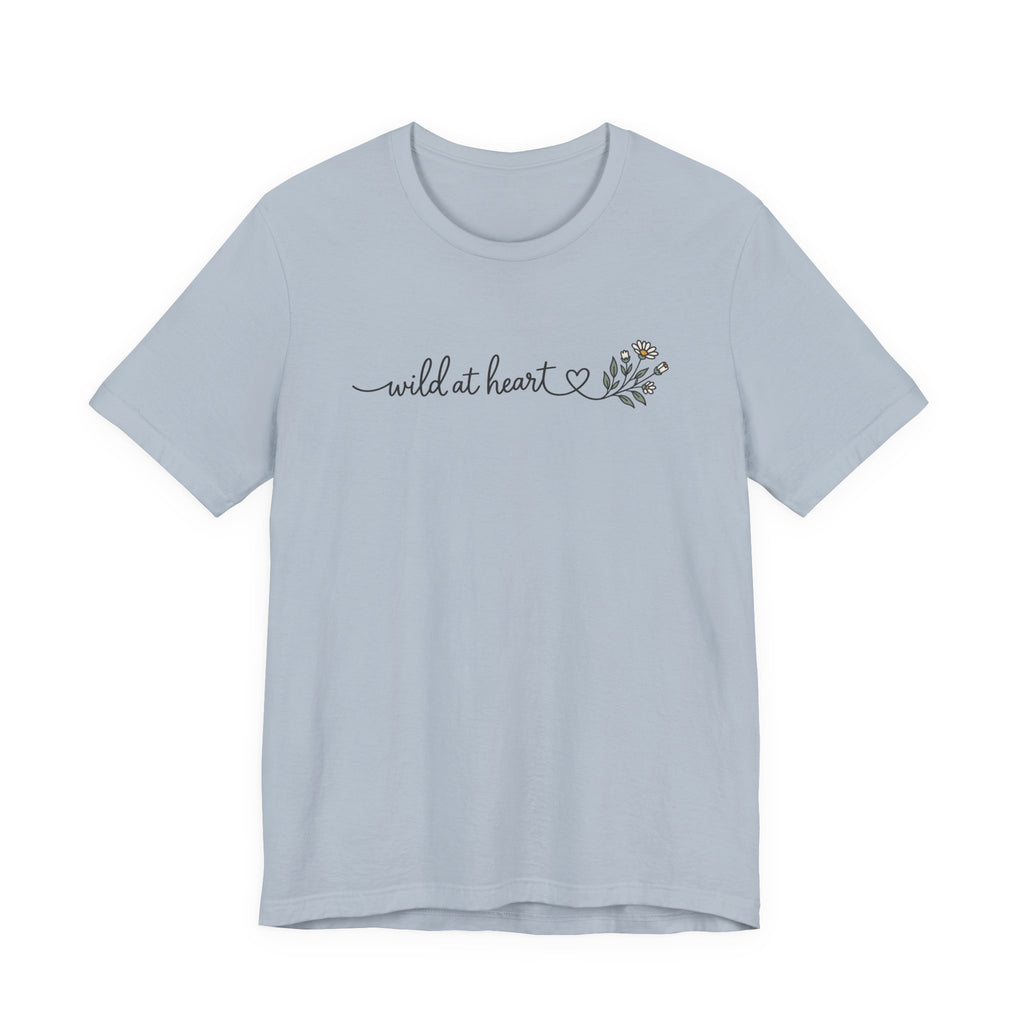 Wild at Heart Floral Tee | Line Art Illustration T-Shirt