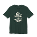 Pine Tree Reflection Tee | Minimal Nature Graphic T-Shirt