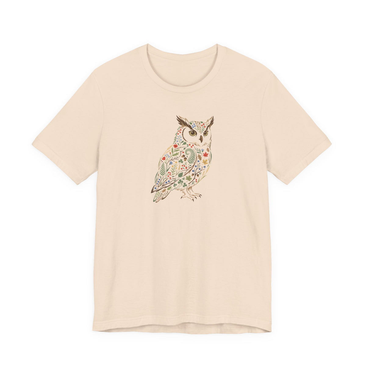 Botanical Owl Tee | Botanical Wildlife Graphic T-Shirt