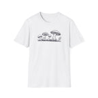 Woodland Mushroom Linocut Style Graphic T-Shirt