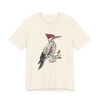 Woodpecker Illustration Tee | Botanical Wildlife Bird T-Shirt