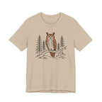 Night Watcher Owl Tee| Botanical Wildlife Graphic T-Shirt