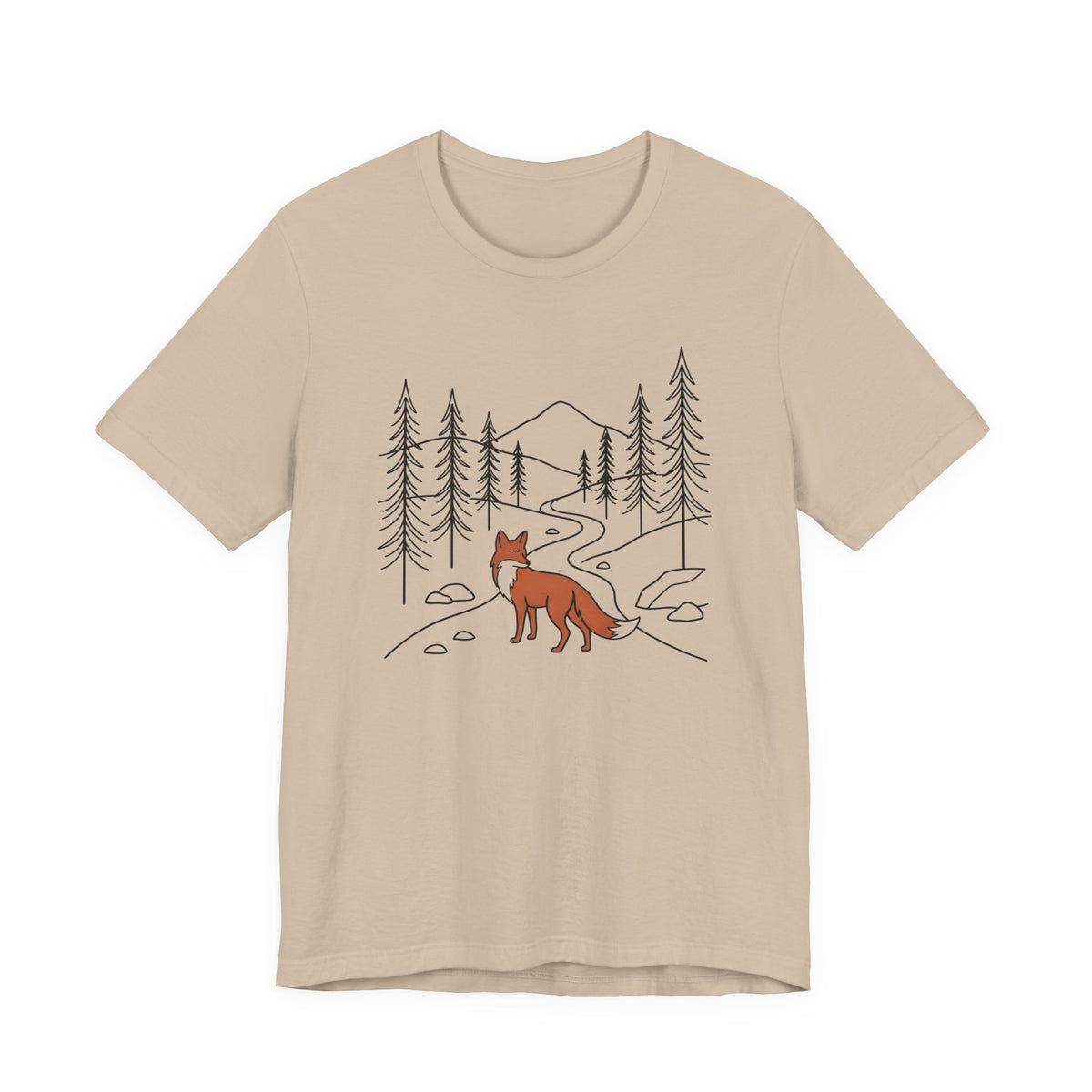 Forest Fox Tee| Botanical Wildlife Graphic T-Shirt