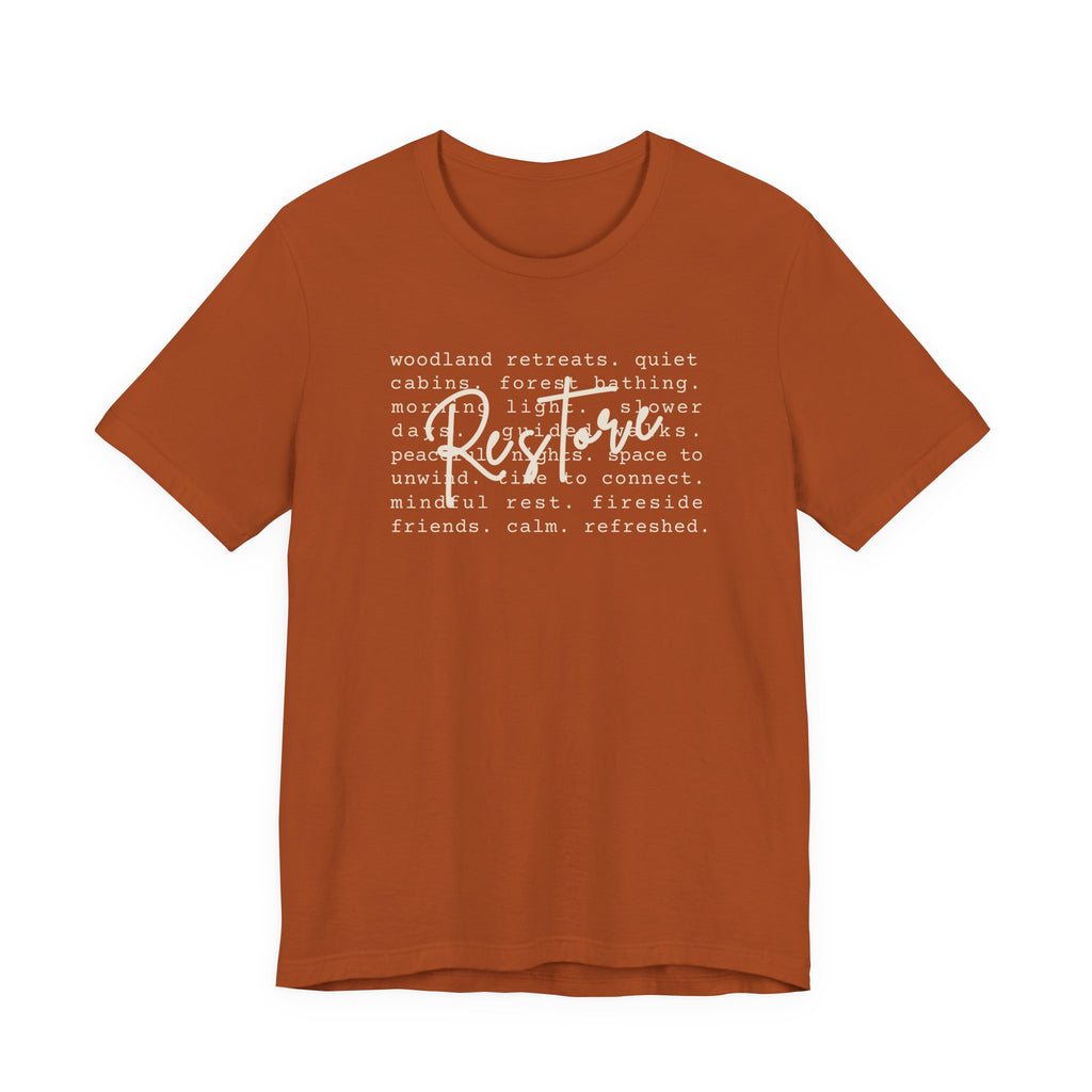 Restore Tee | Nature Retreat & Outdoor Wellness T-Shirt