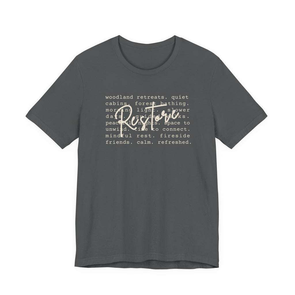 Restore Tee | Nature Retreat & Outdoor Wellness T-Shirt