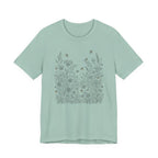 Wildflowers & Fireflies Graphic T-Shirt | Botanical Nature Tee