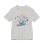 Mountain River Graphic Tee | Sunset Scenic Nature T-Shirt