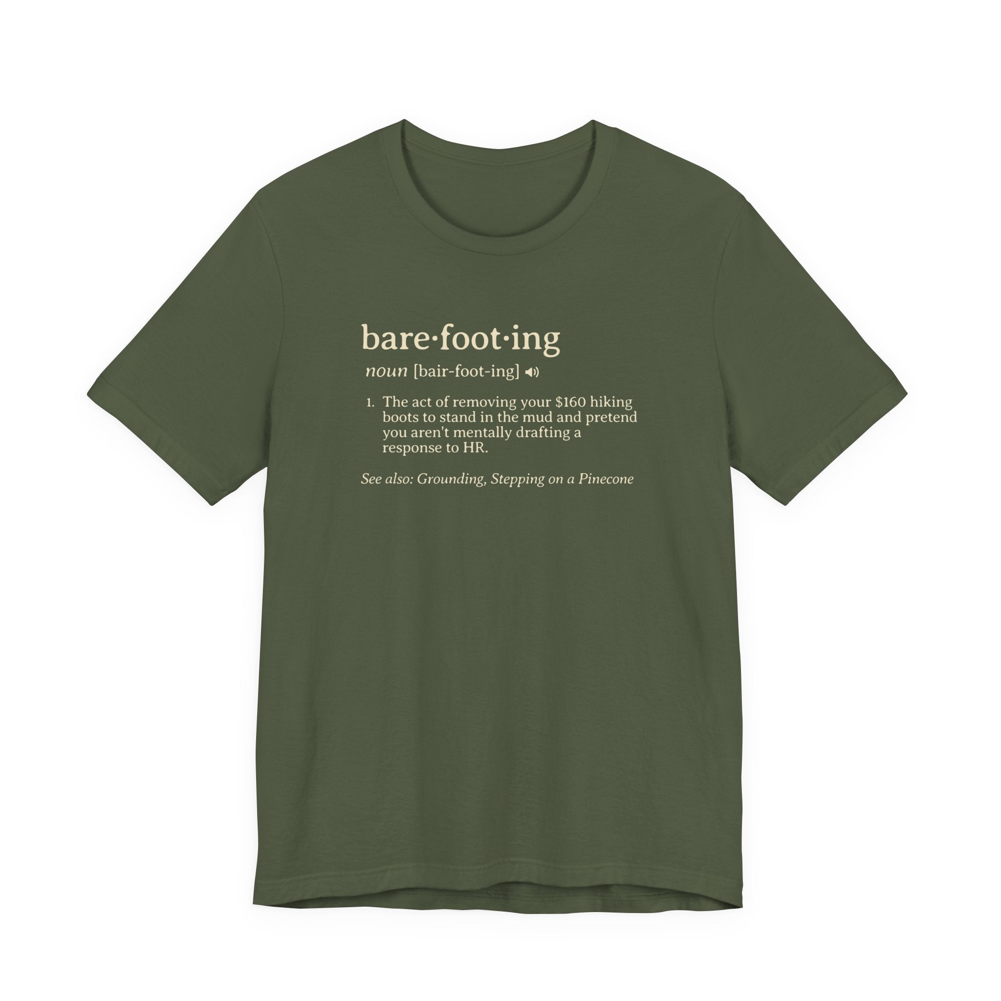 Barefooting Definition Tee | Funny Dictionary Shirt