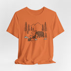 Bear Family Forest Tee | Mama Bear & Cubs Graphic T-Shirt