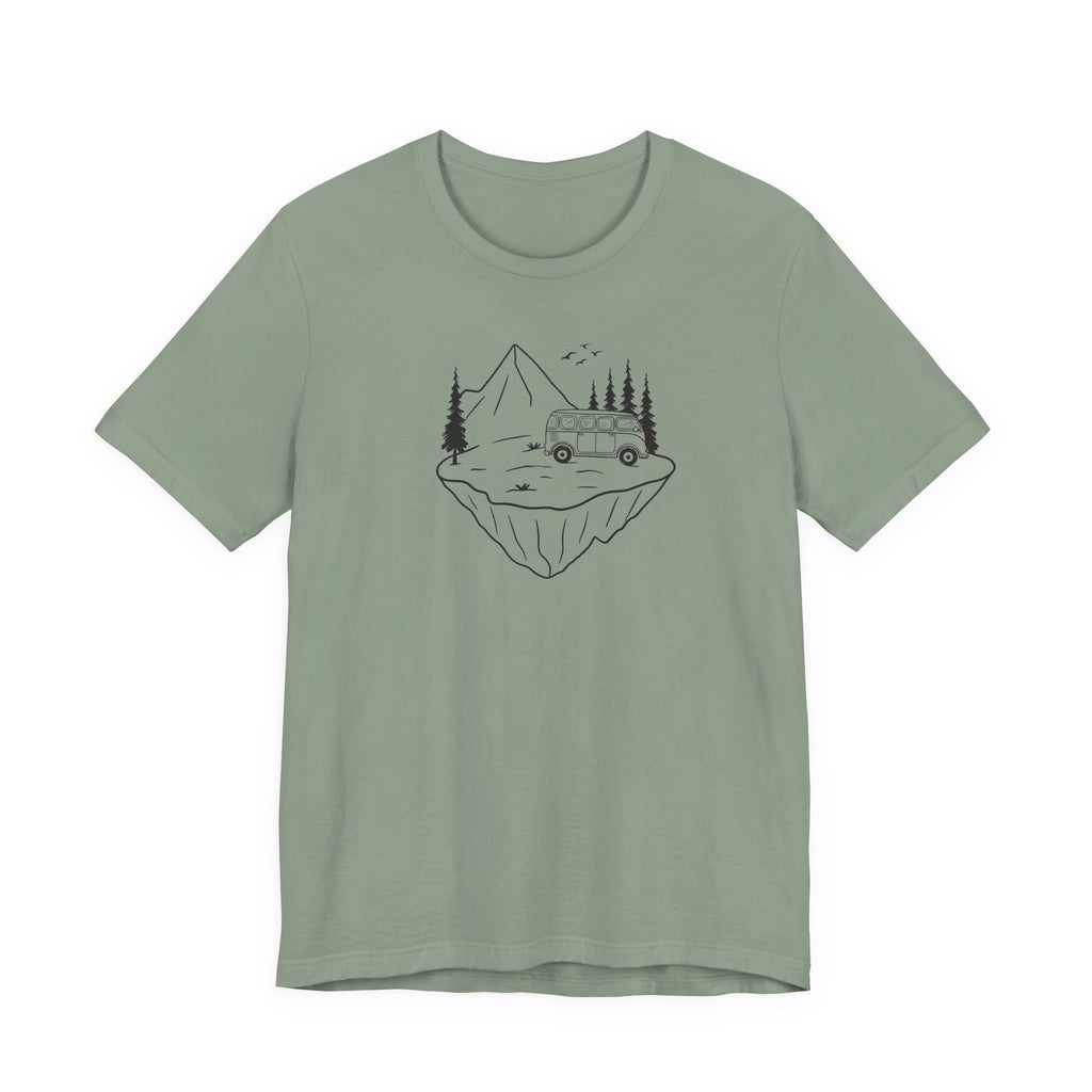 Floating Island Camper Tee | Surreal Vanlife Shirt