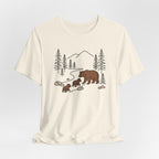 Bear Family Forest Tee | Mama Bear & Cubs Graphic T-Shirt