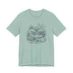 Botanical Salamander Tee on Mossy Rock | Vintage Naturalist Nature Illustration T-Shirt