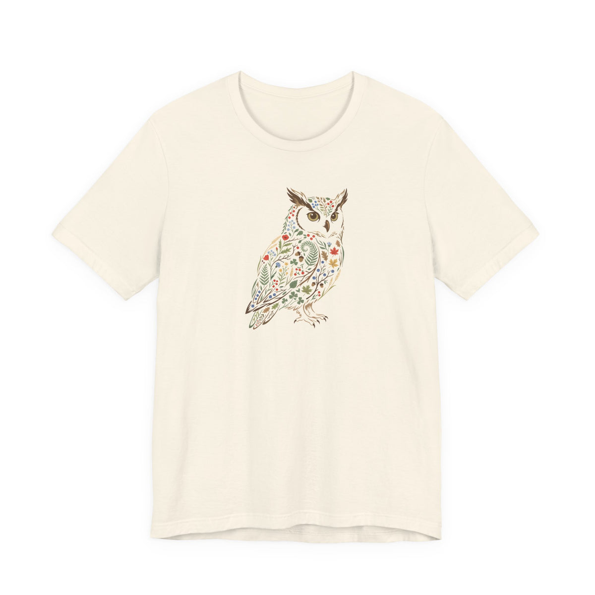 Botanical Owl Tee | Botanical Wildlife Graphic T-Shirt