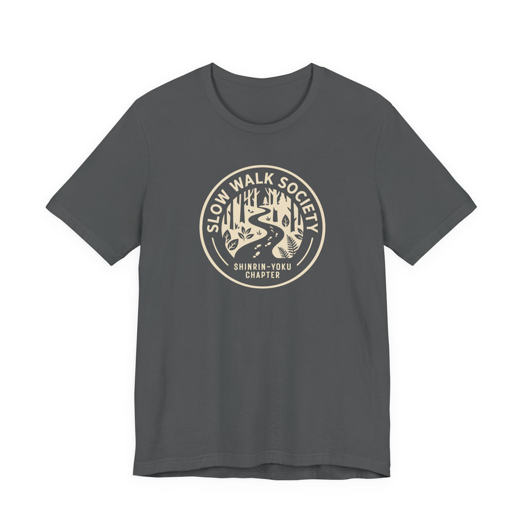Slow Walk Society badge tee | Nature trail graphic T-Shirt