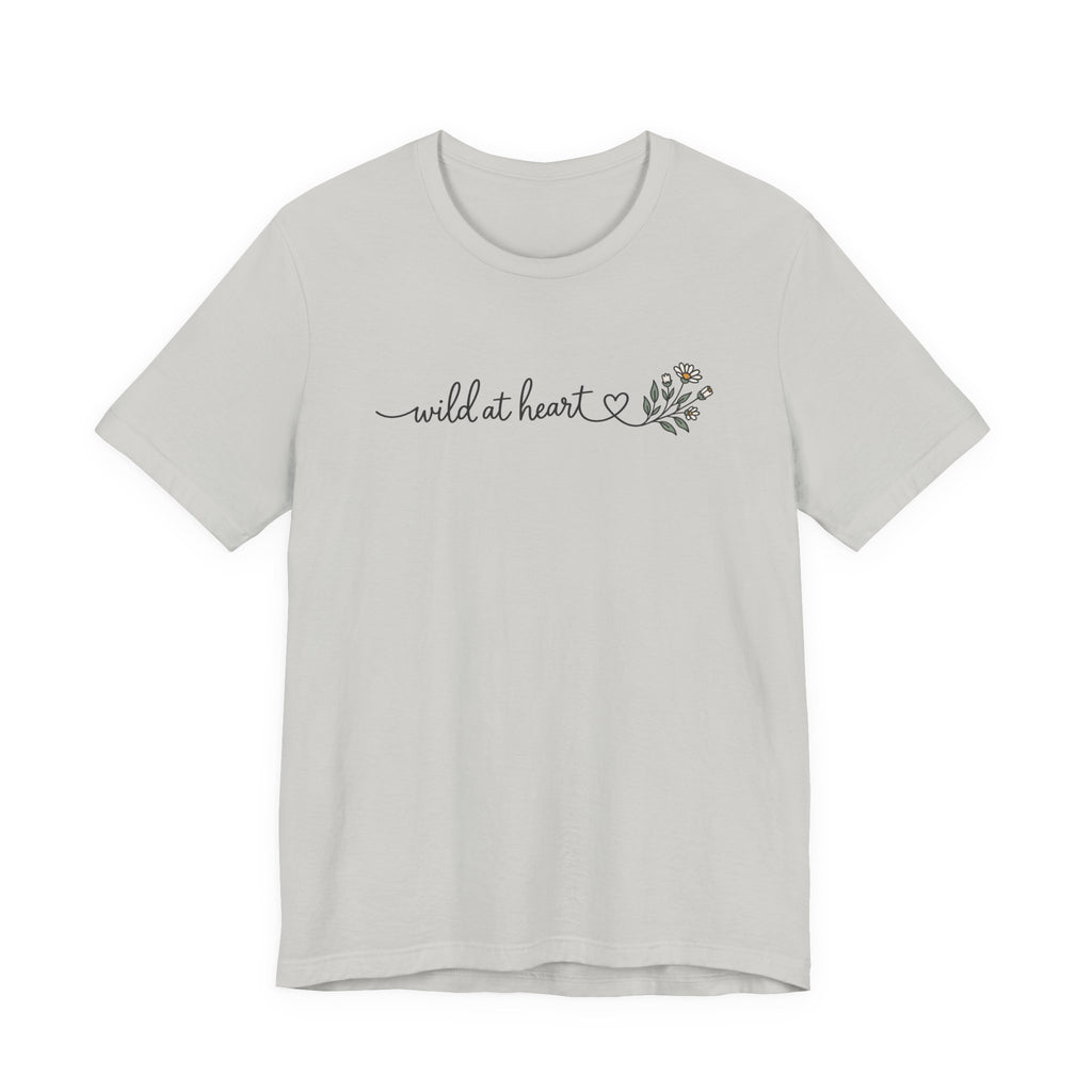 Wild at Heart Floral Tee | Line Art Illustration T-Shirt
