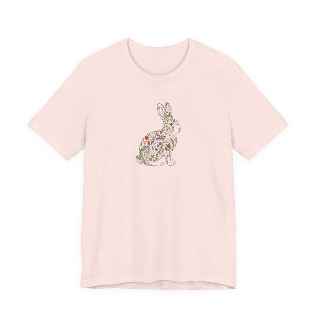 Floral Hare Tee | Botanical Wildlife Graphic T-Shirt
