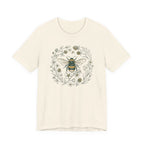 Botanical Bee Wildflower Tee | Vintage Naturalist Illustration Bumblebee T-Shirt