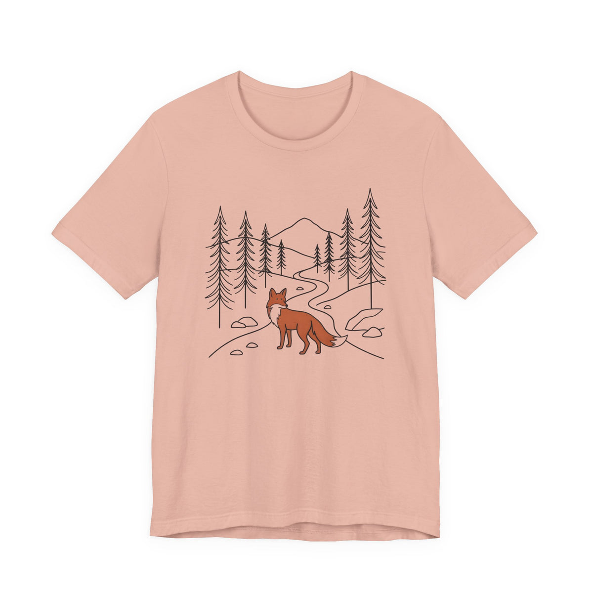 Forest Fox Tee| Botanical Wildlife Graphic T-Shirt