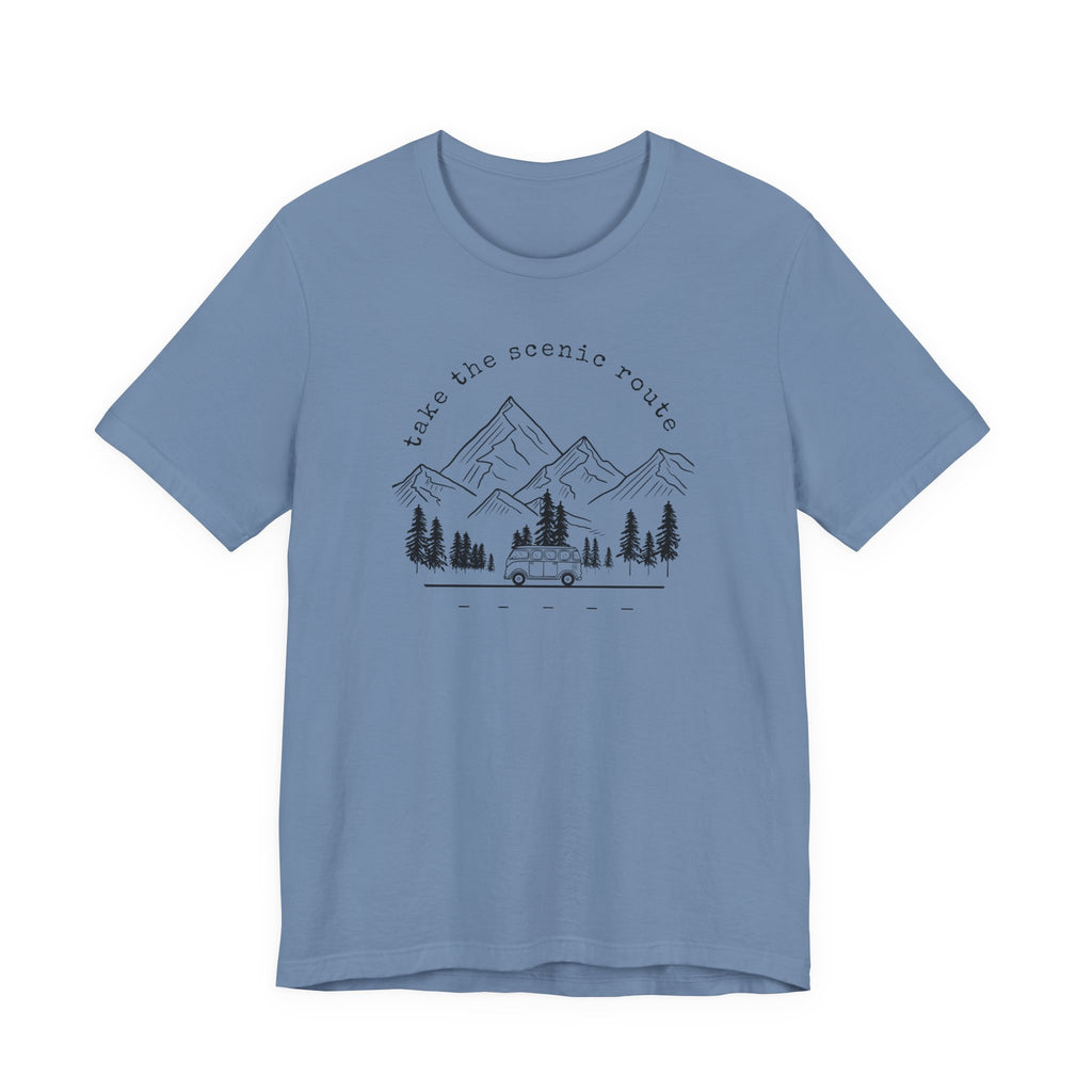 Take the Scenic Route Tee | Camper Van Mountain Shirt