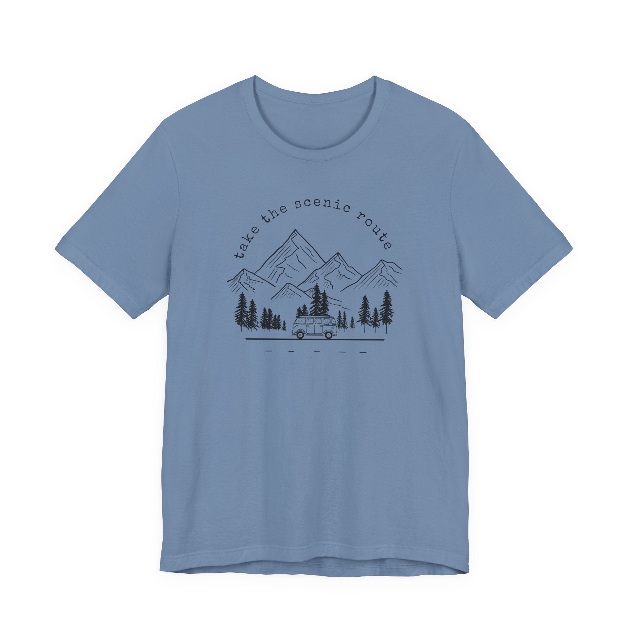 Take the Scenic Route Tee | Camper Van Mountain Shirt