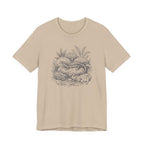Botanical Salamander Tee on Mossy Rock | Vintage Naturalist Nature Illustration T-Shirt