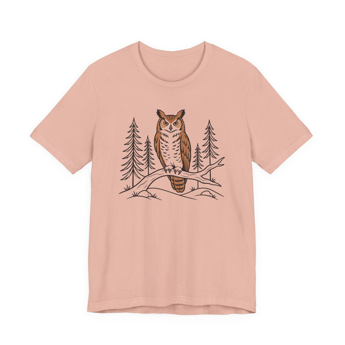 Night Watcher Owl Tee| Botanical Wildlife Graphic T-Shirt
