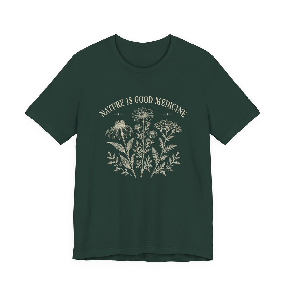 Nature Is Good Medicine T-Shirt | Botanical Healing Graphic Tee