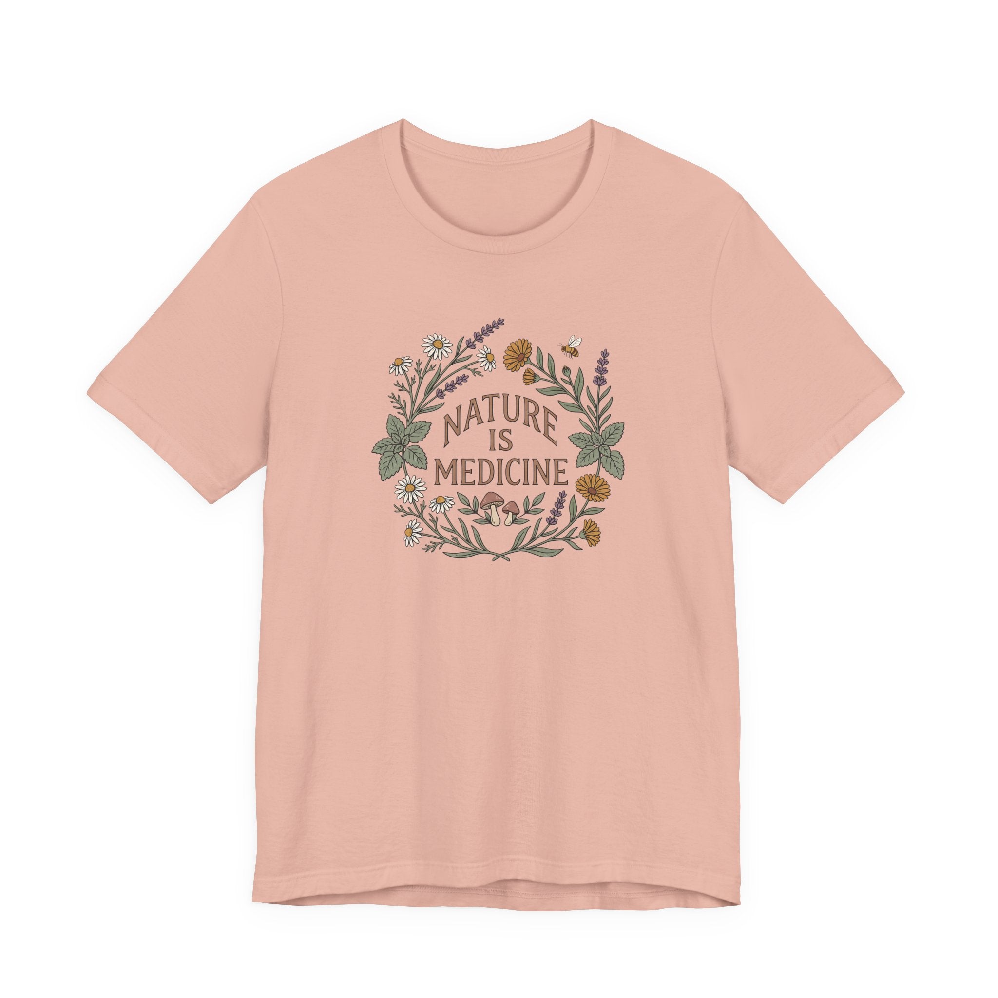 Nature Is Medicine Tee | Botanical Folk Art Shirt