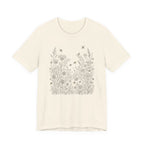 Wildflowers & Fireflies Graphic T-Shirt | Botanical Nature Tee