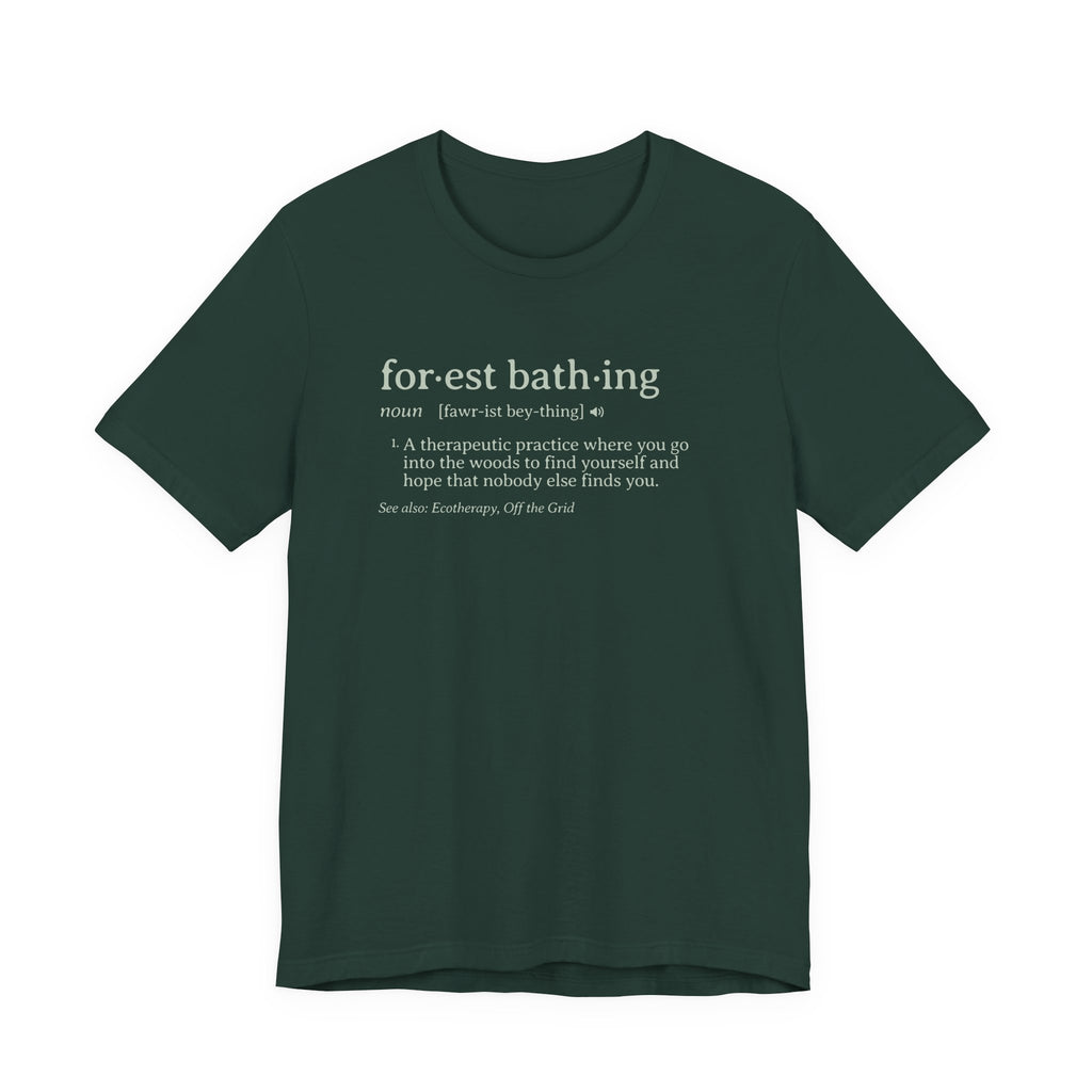 Forest Bathing Definition Tee | Funny nature dictionary t-shirt