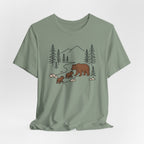 Bear Family Forest Tee | Mama Bear & Cubs Graphic T-Shirt