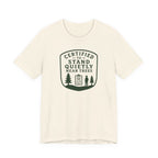 Certified to Stand Quietly Near Trees T-Shirt | Outdoor Nature Badge Tee