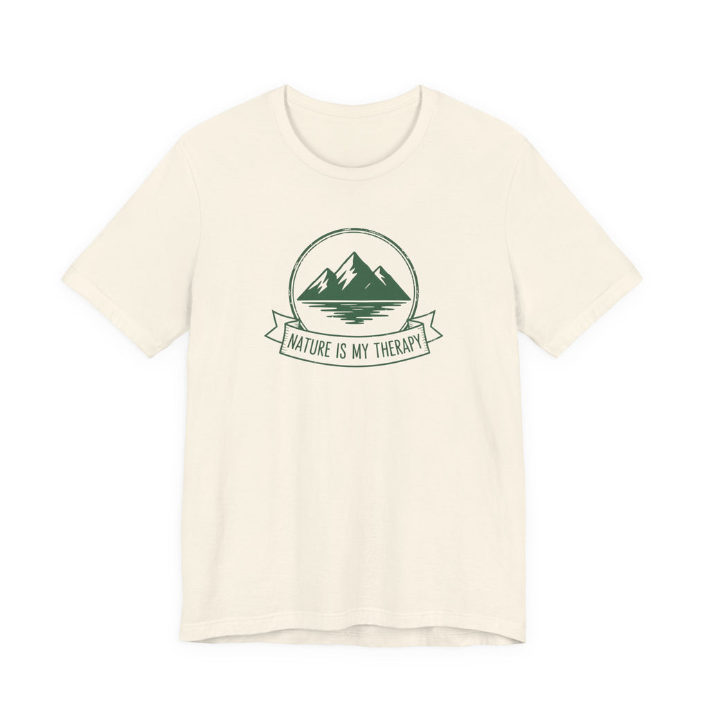 Nature Is My Therapy T-Shirt | Mountain Vintage Badge Tee